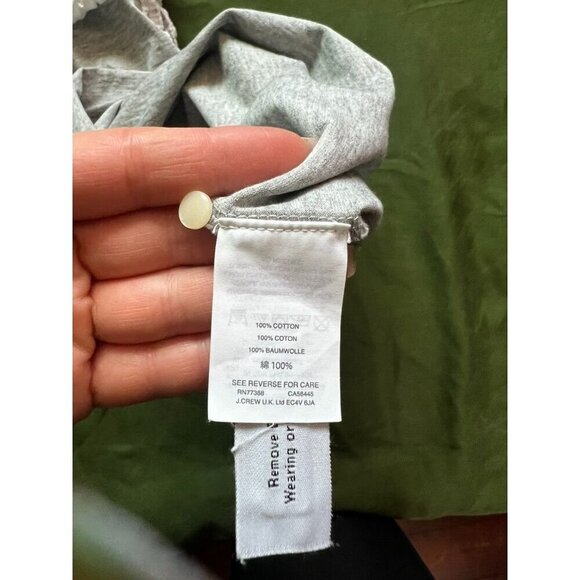 J. CREW RUFFLE WOMEN TOP, GREY/WHITE, WORK ATTIRE, WESTERN, COTTAGECORE - Picture 10 of 12